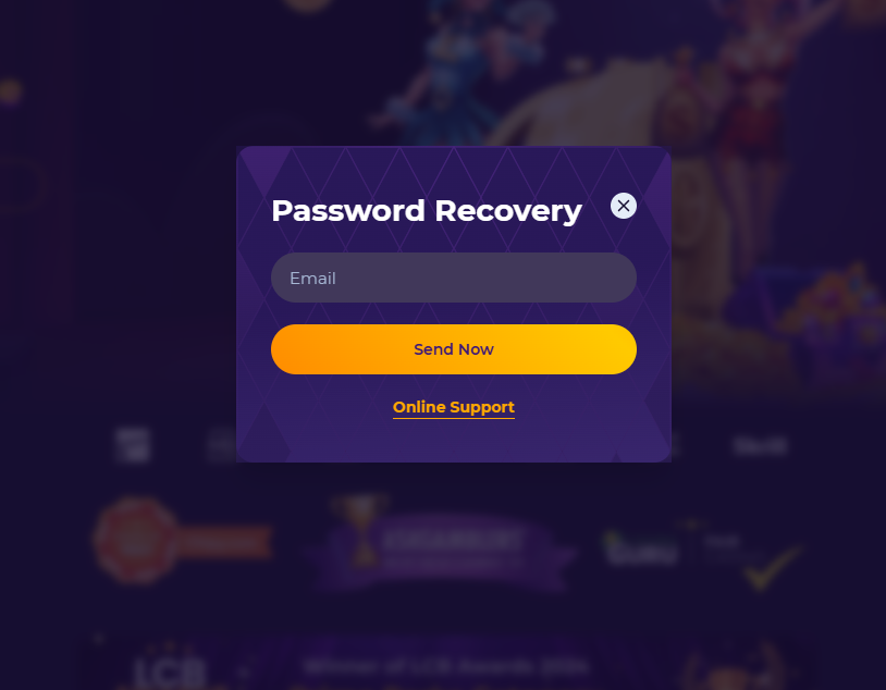 iwild casino password recovery